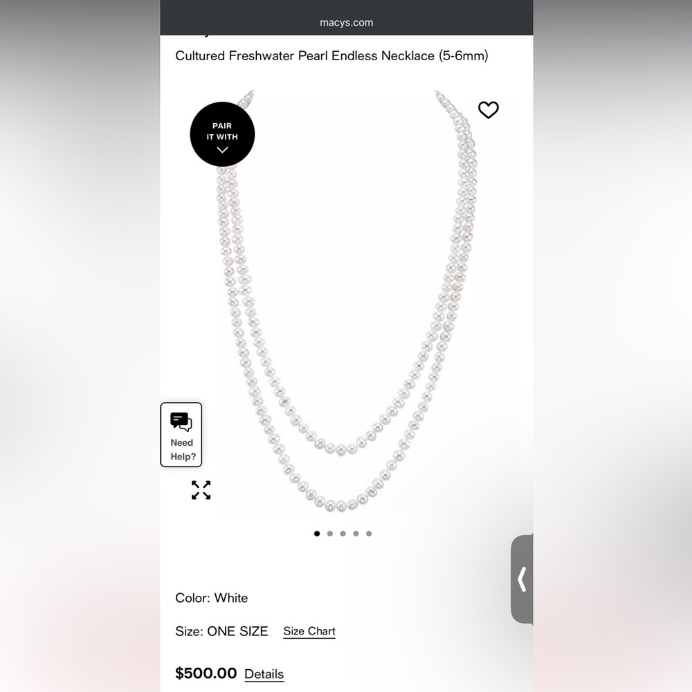 Macy's Cultured Freshwater Pearl Necklace